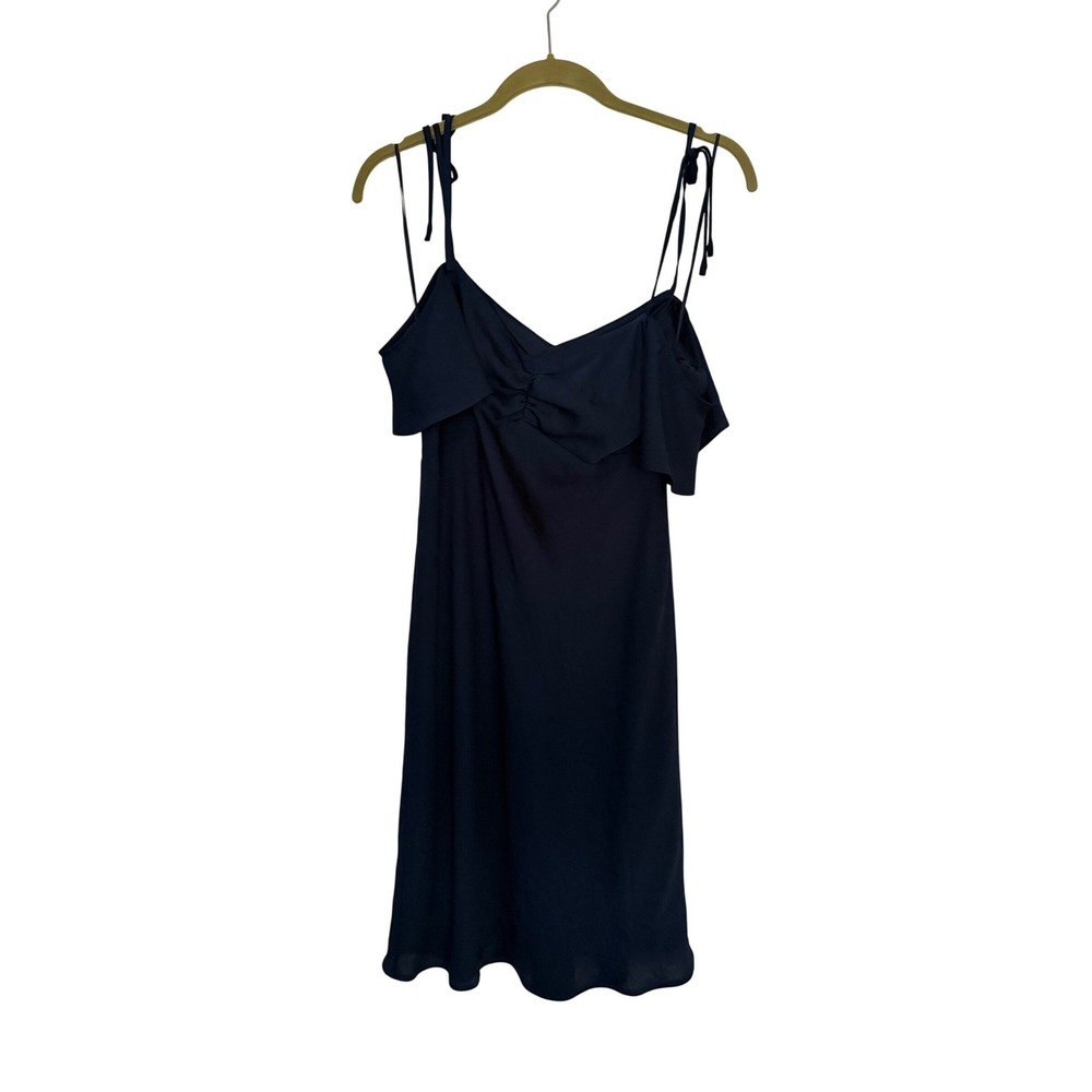 Express Navy Blue Cold Shoulder Tie Strap Cocktail Dress Small Petite NWT